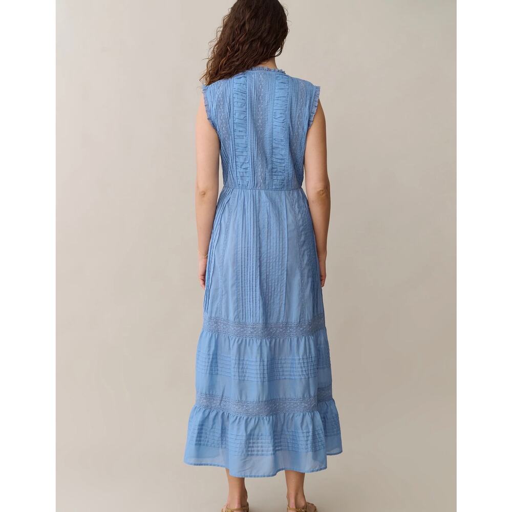 New sorella primose Cotton Dress blue lace sz XS $372 - Picture 4 of 6